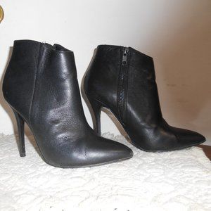 Steve Madden Leather Stiletto Zip up Ankle Boots Sz 6